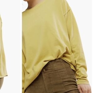 Women's Yellow  And Peach Long Sleeve Top. 2 Items